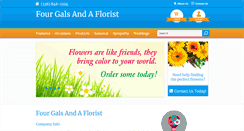 Desktop Screenshot of fourgalsandaflorist.com